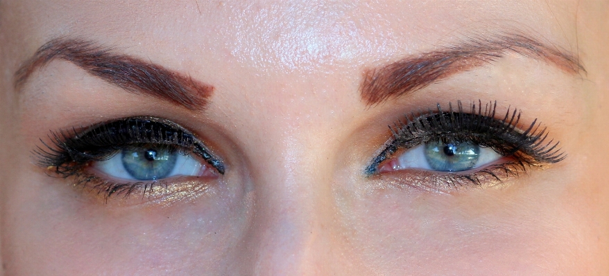 Blue makeup eyebrow eyelash Photo