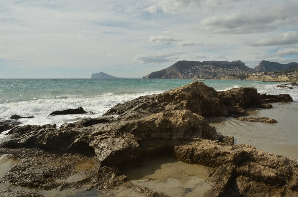 Foto Pantai lanskap laut pesisir