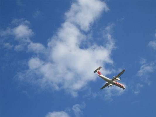 Wing cloud sky airplane Photo