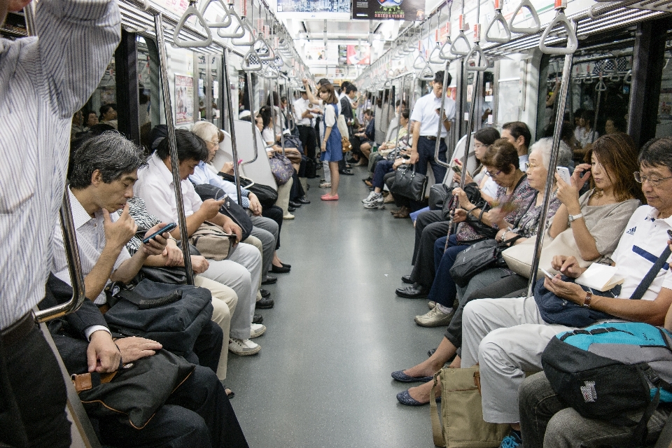 Smartphone menschen stadt urban