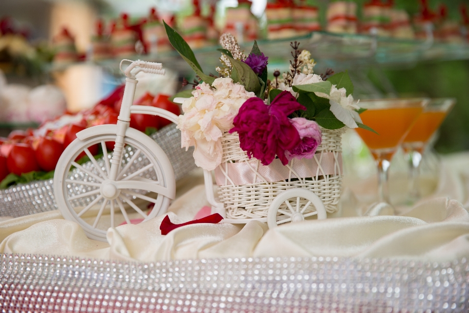 Flower petal bike decoration