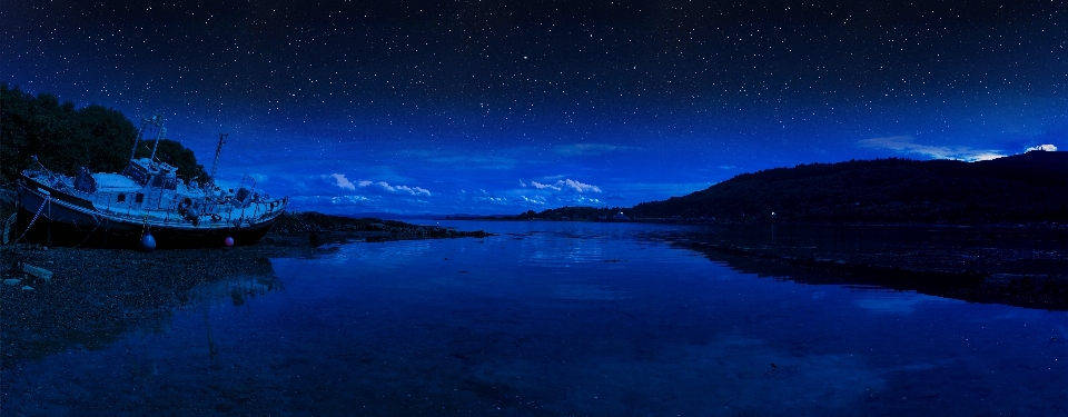 Beach sky skyline night