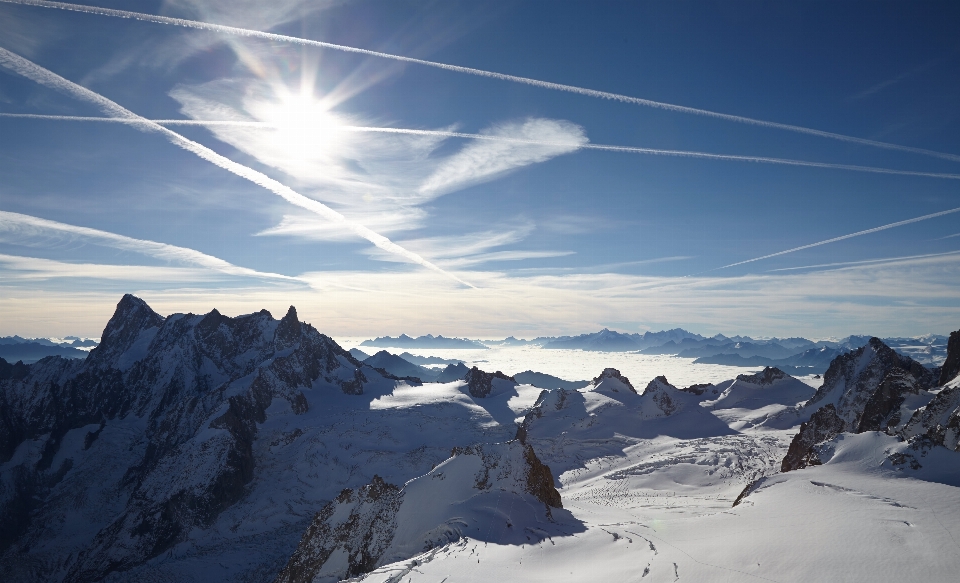 Paisagem ar livre montanha neve