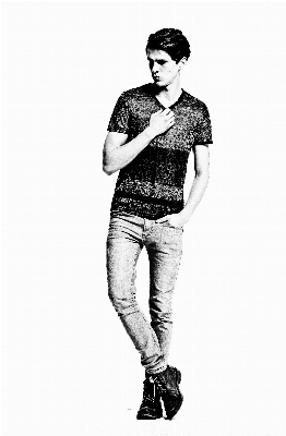 Black and white male model fashion Photo