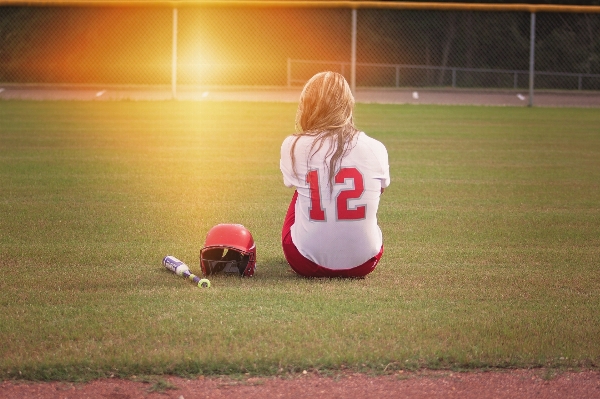 Photo Fille base-ball sport champ