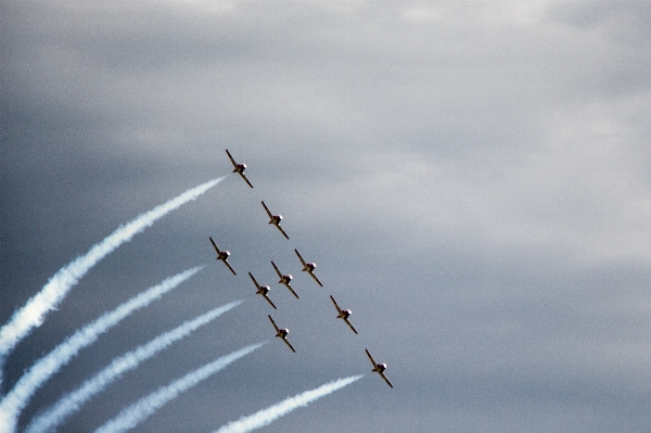 Wing group sky trail Photo