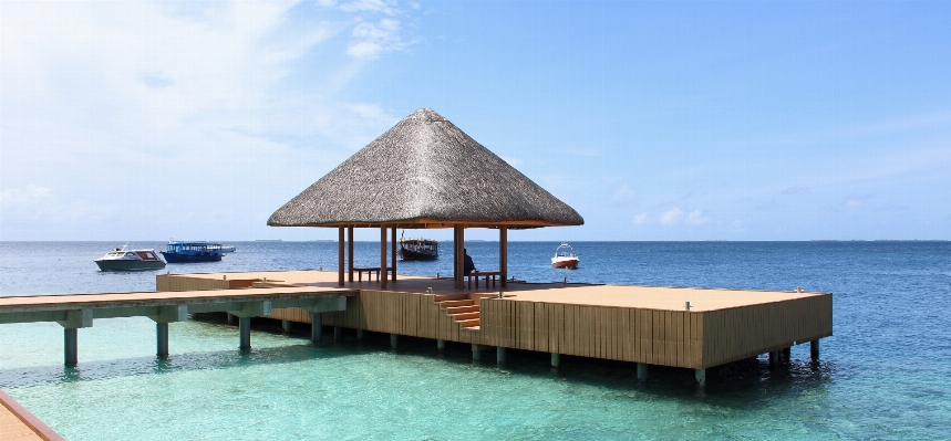 Beach sea water villa Photo