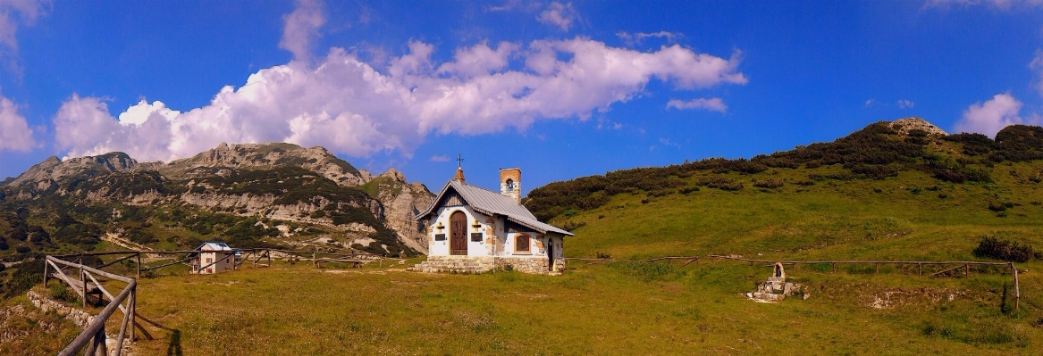 Landscape mountain sky meadow Photo