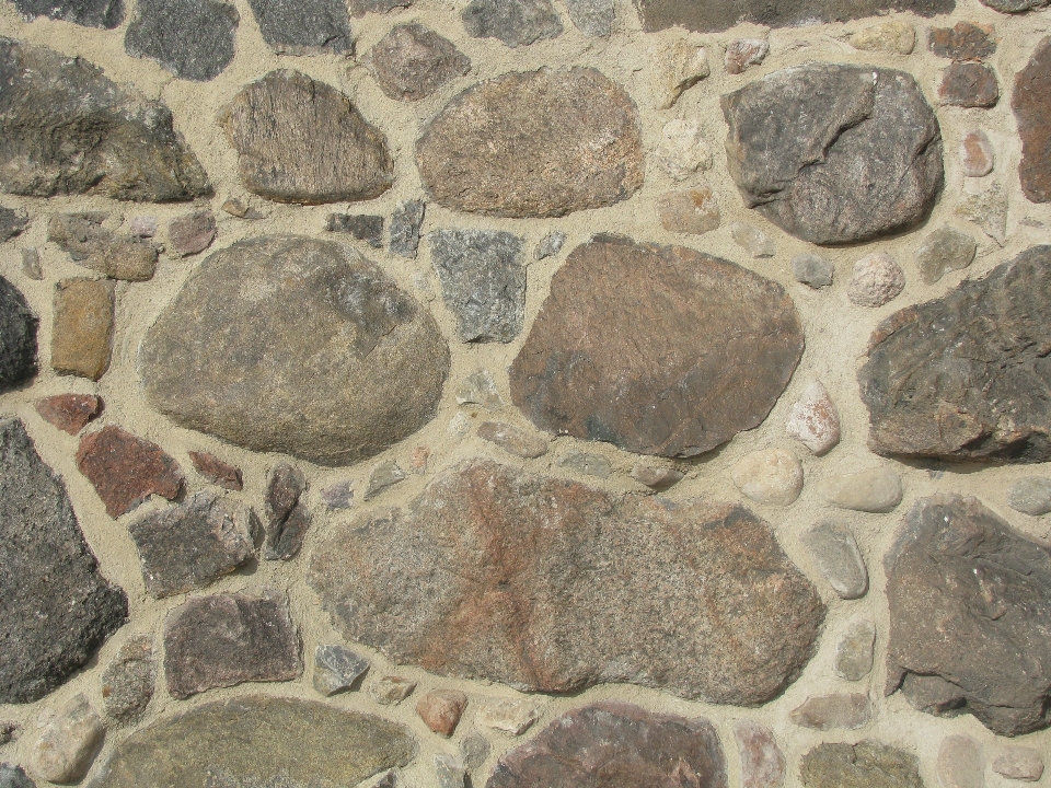 Rock floor cobblestone wall