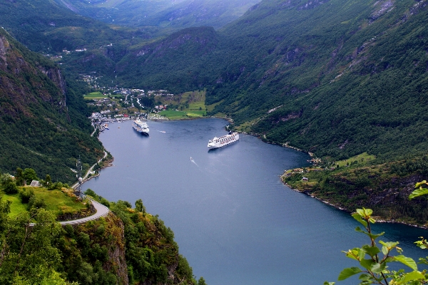 Mountain lake river valley Photo