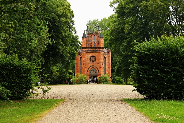 Tree lawn building chateau Photo