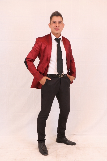 Person suit leather male