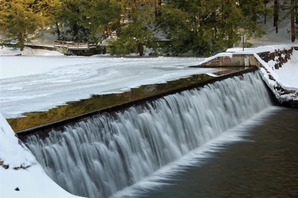 Water waterfall snow winter Photo