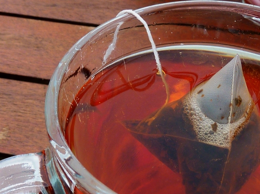 Tea glass food red Photo