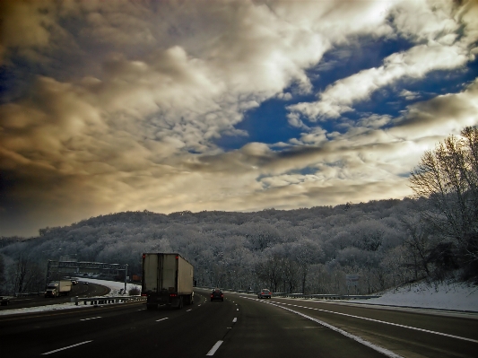 Snow winter cloud sky Photo