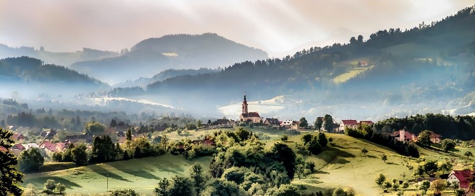 Landscape outdoor mountain morning