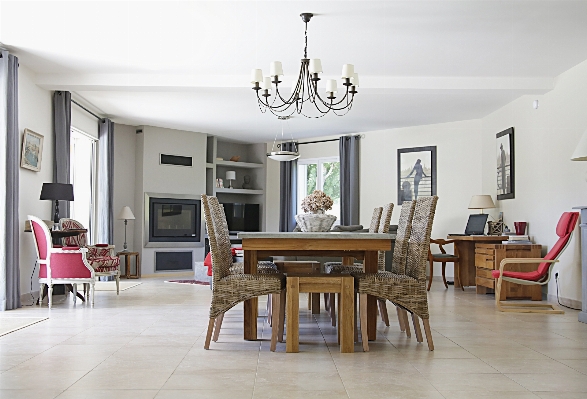 Table wood chair floor Photo