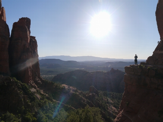 Rock mountain sun adventure Photo