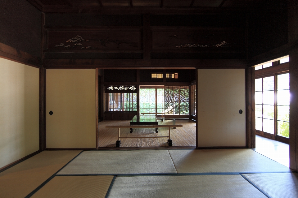 Architecture wood house floor