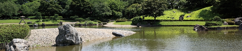 Panorama pond high garden