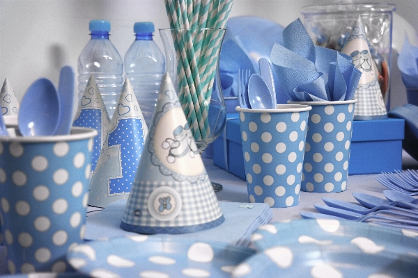 Child blue design party Photo