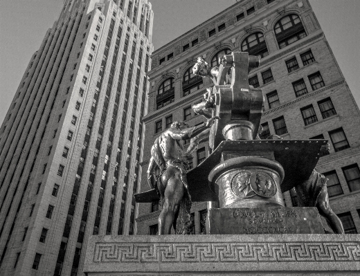 Black and white architecture skyscraper Photo