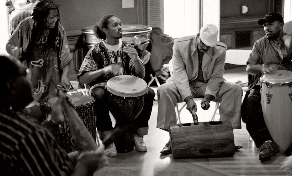 Music black and white crowd musician