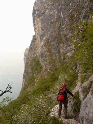 Rock walking mountain adventure Photo