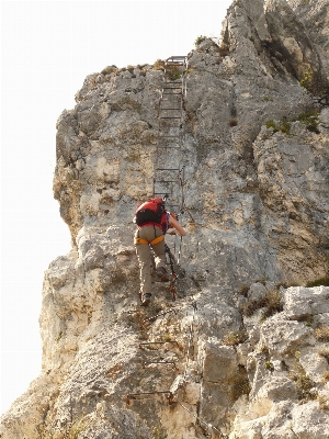 Rock hiking adventure narrow Photo