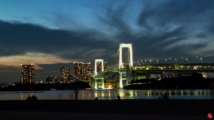 Horizon cloud sky bridge Photo