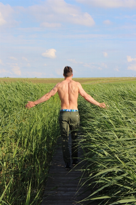 Man landscape sea nature