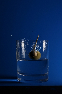 Glass drink blue still life Photo