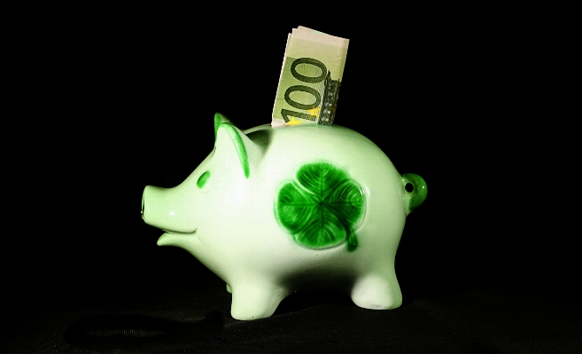 Gift green ceramic money Photo