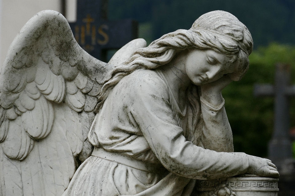 Monument statue cross cemetery