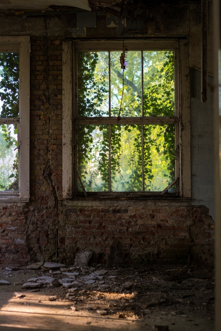 Wood house window old