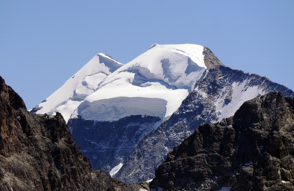 Rock 山 雪 冬天