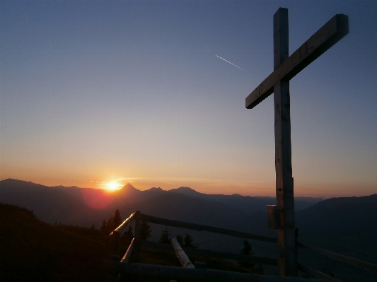 風景 自然 地平線 山 写真