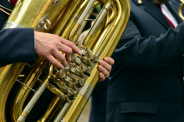 Music horn golden shine Photo