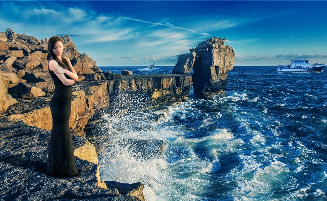 Beach sea coast rock Photo