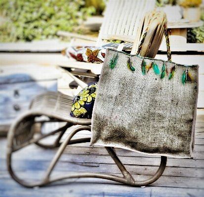 Summer spring green bag Photo