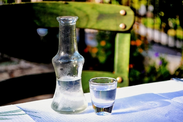 Table glass greek drink Photo