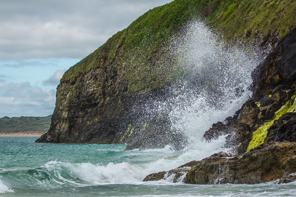 Sea coast water rock