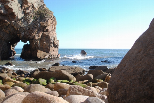 Beach sea coast rock Photo