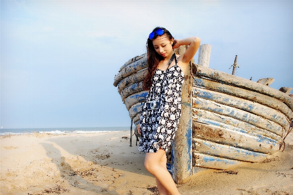 Beach sea sand cloud Photo