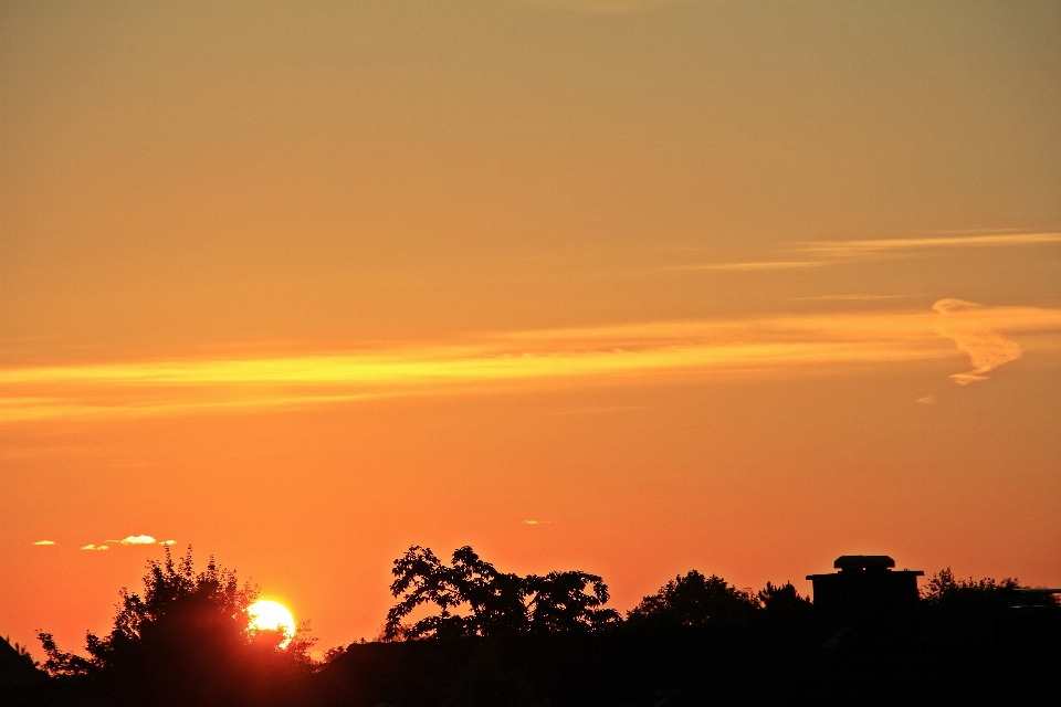 Nature horizon silhouette nuage