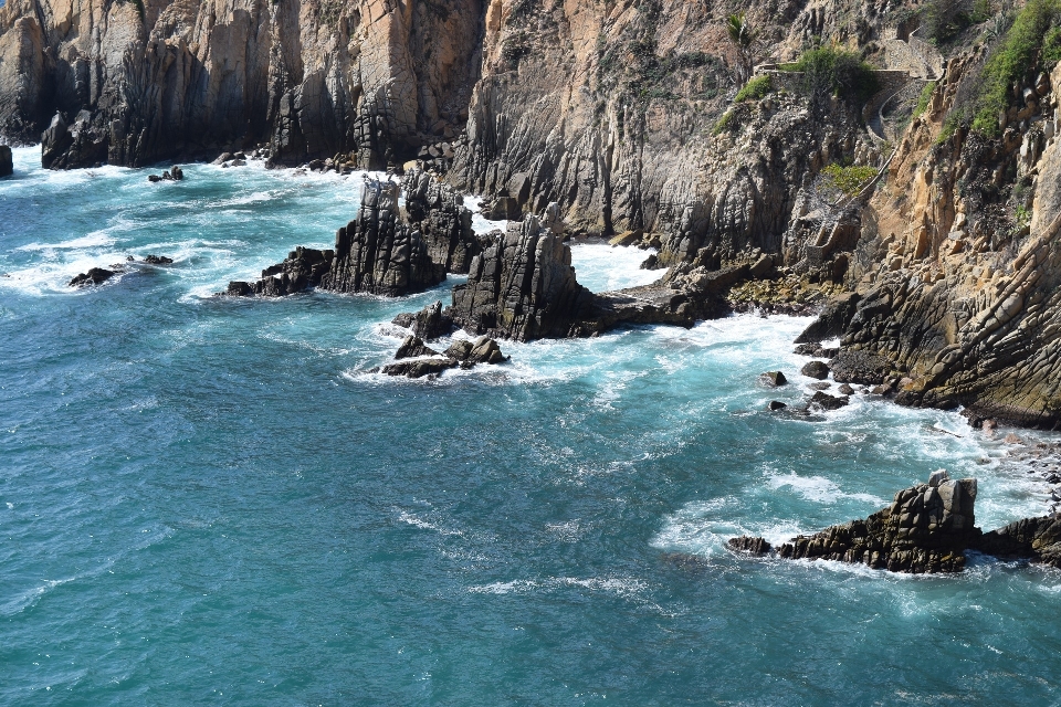 Mare costa acqua rock