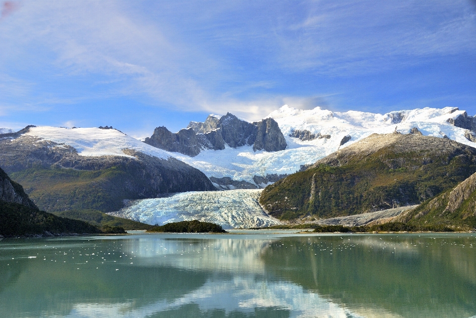 Landscape mountain lake range