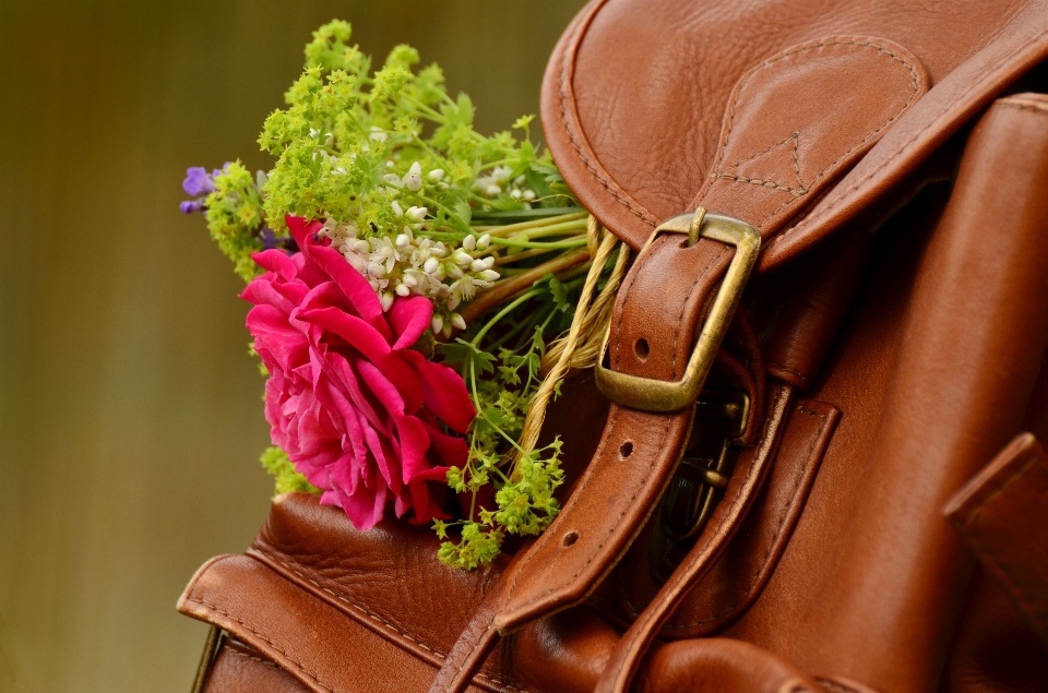 Shoe leather flower bloom