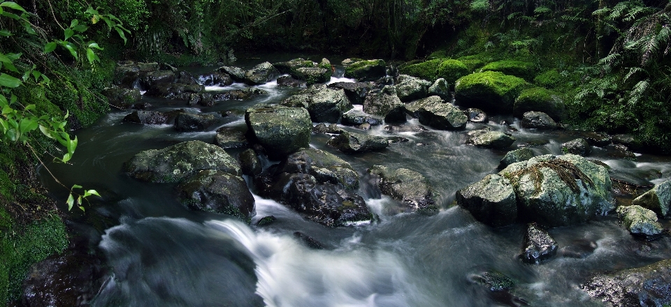 Wasser wald rock wasserfall