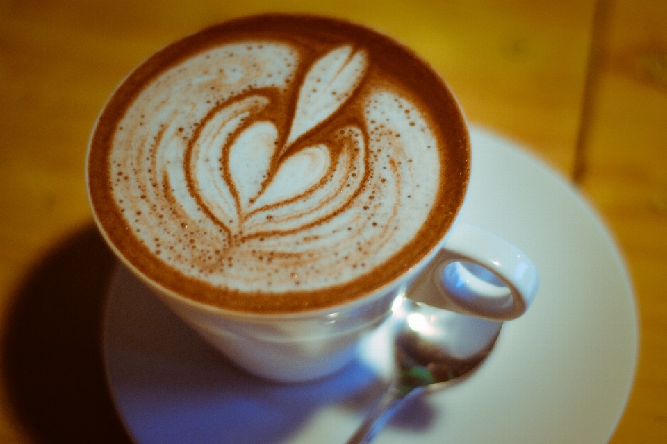 Café xícara com leite capuccino
